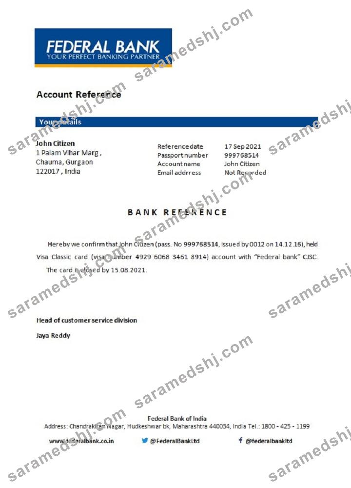 India_Federal bank_closure reference